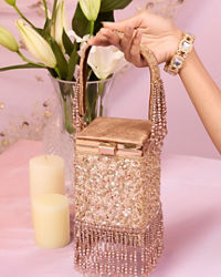 Mohey Women Velveteen Fawn Festive Bag
