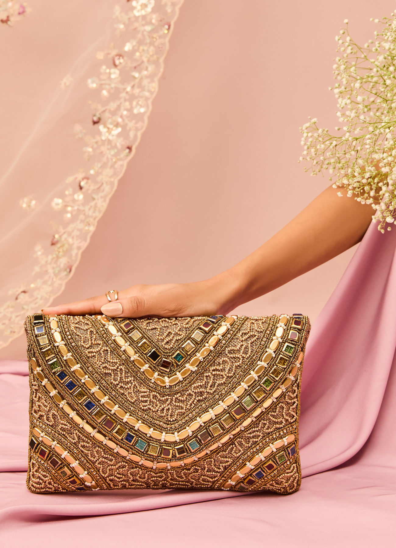 Mohey Women Fawn Elegance Envelop Bag