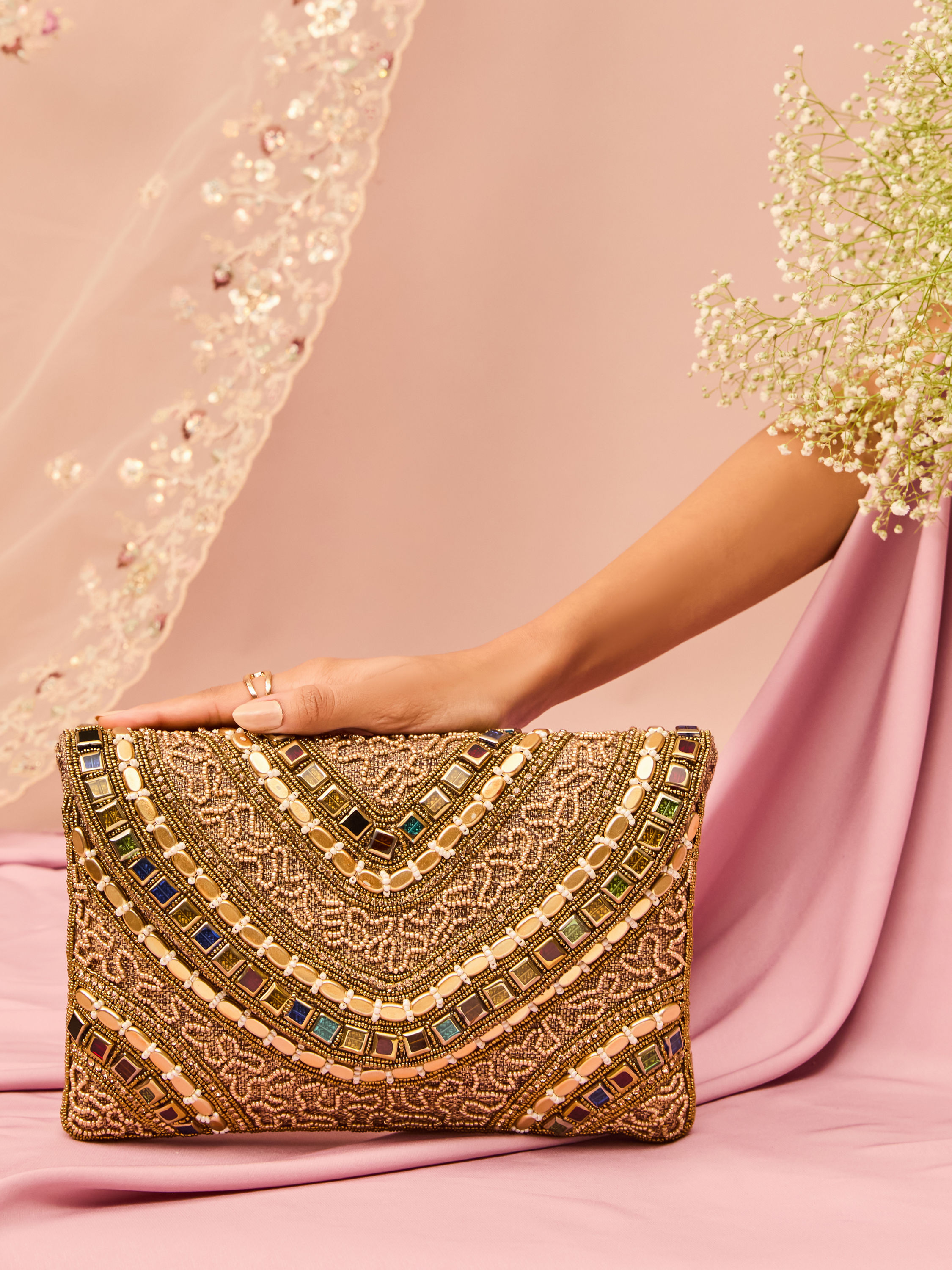 Mohey Women Fawn Elegance Envelop Bag