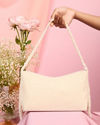 Mohey Women Elegant Cream Art Silk Bag