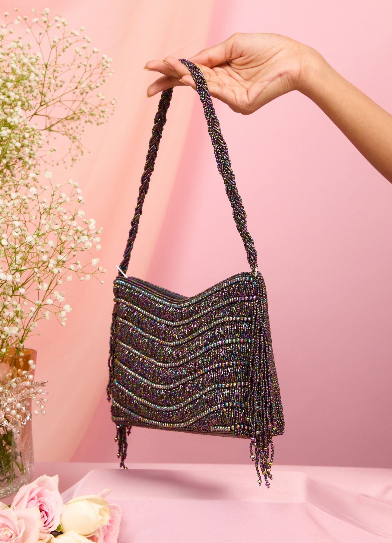 Mohey Women Black Festive Charm Bag