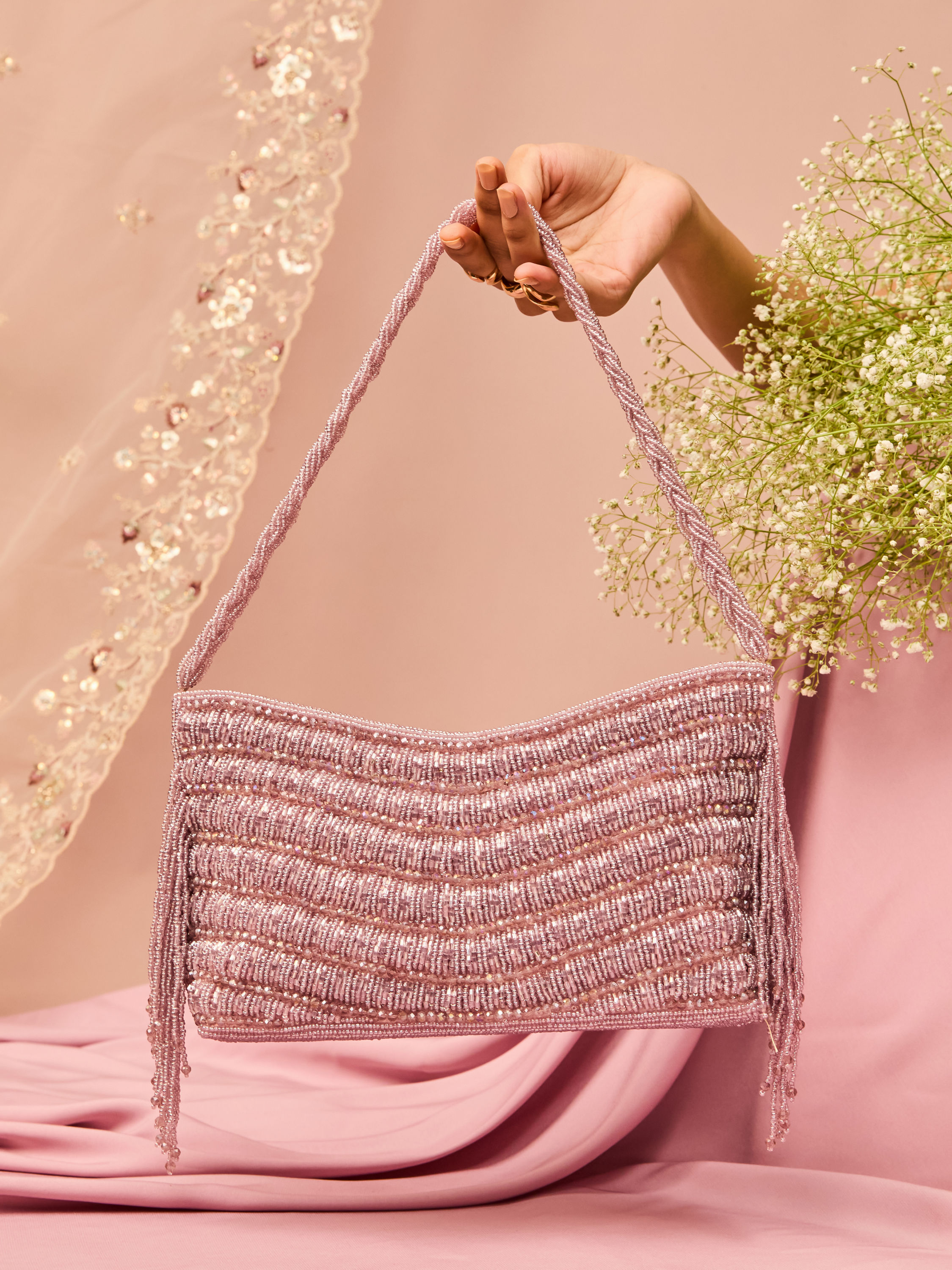 Mohey Women Dazzling Purple Festive Bag