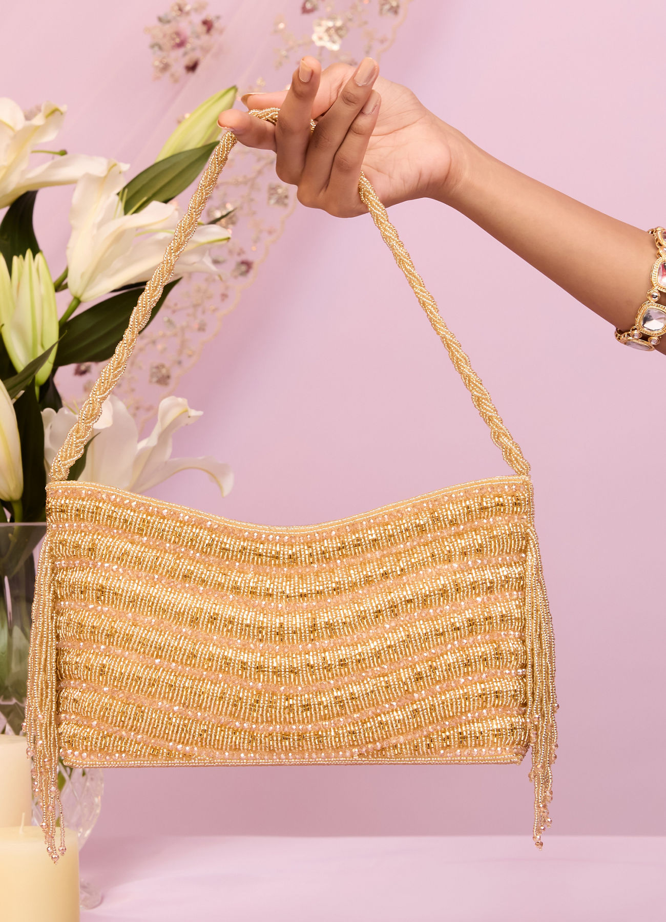 Mohey Women Golden Elegance Bag