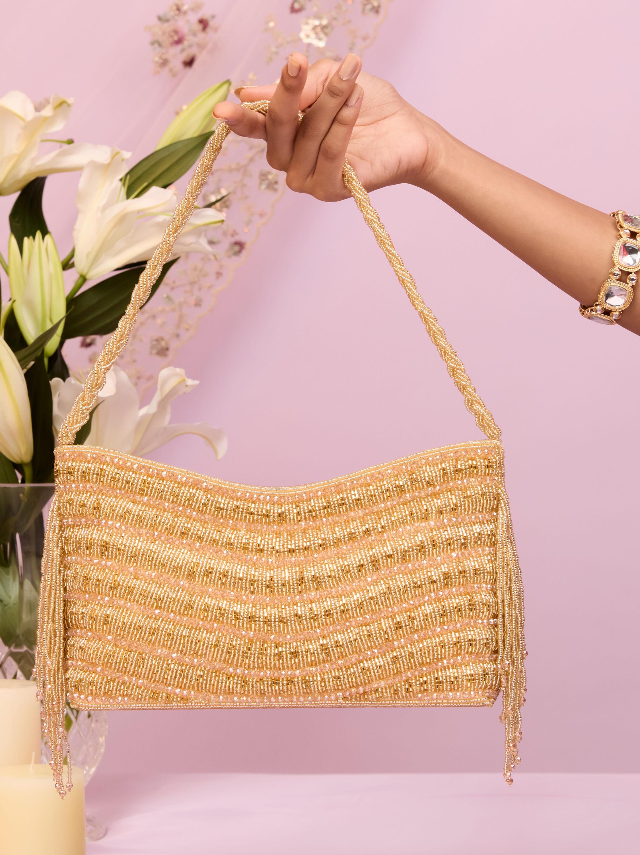 Mohey Women Golden Elegance Bag