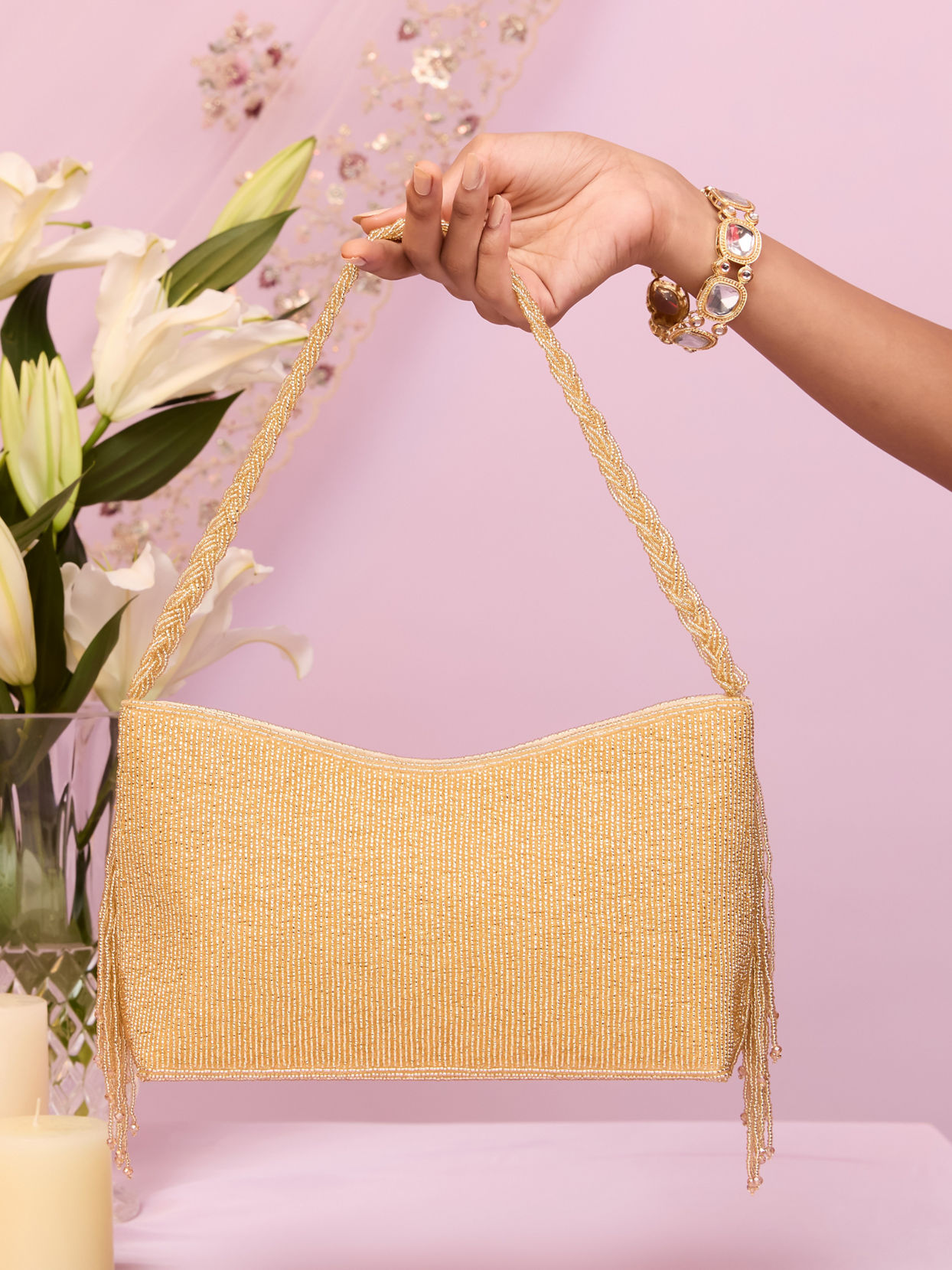 Mohey Women Golden Elegance Bag