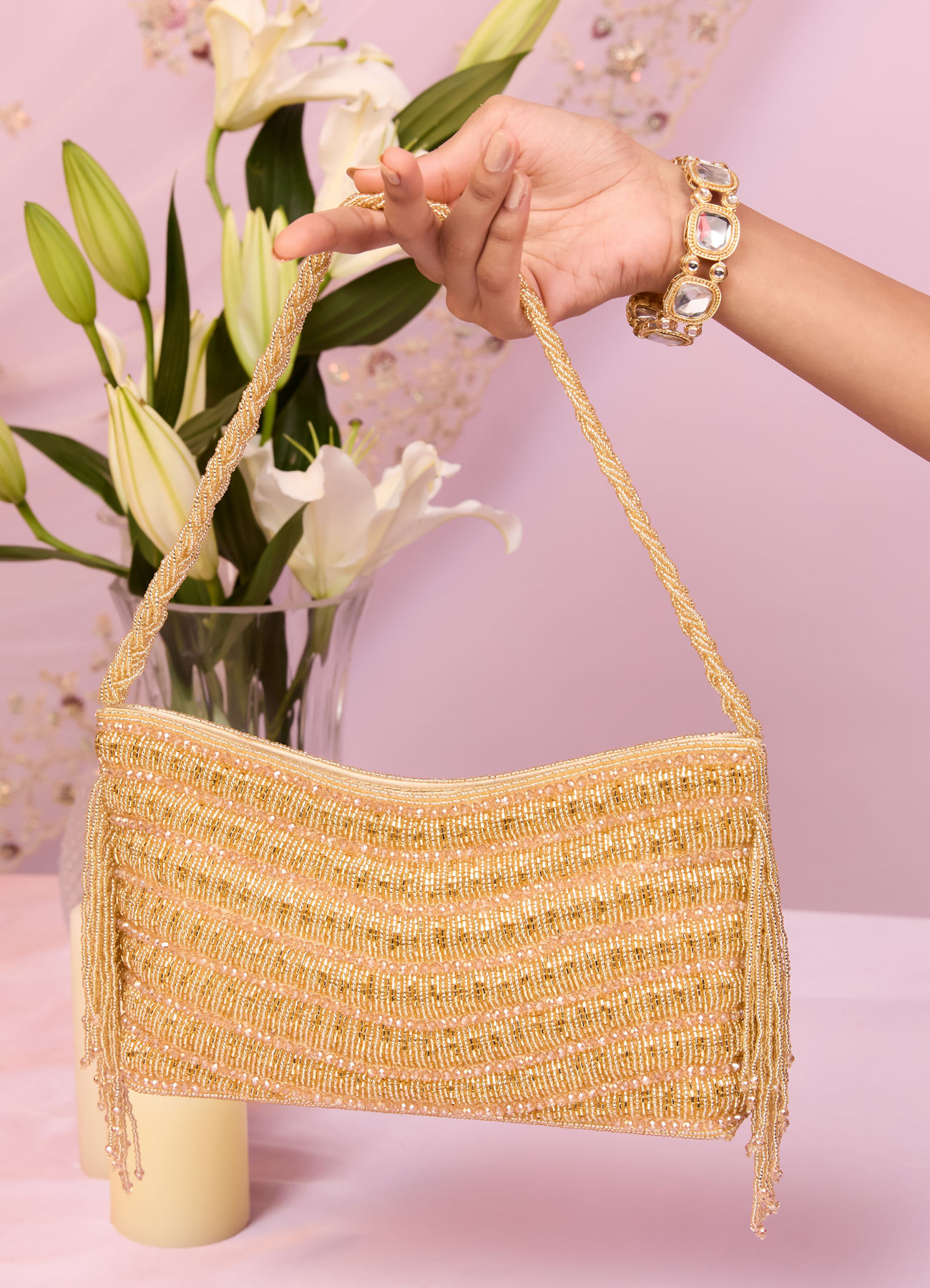 Mohey Women Golden Elegance Bag