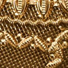 Gold Metal Clutch Bag with Stone Work