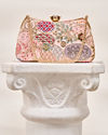 Mohey Women Pink Georgette Clutch Bag with Sequin Work