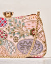 Mohey Women Pink Georgette Clutch Bag with Sequin Work