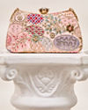 Mohey Women Pink Georgette Clutch Bag with Sequin Work