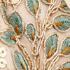 Cream Georgette Clutch Bag with Sequin Work