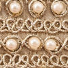 Fawn Art Silk Clutch Bag with Moti Work