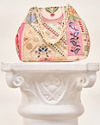 Mohey Women Cream Art Silk Bag with Sequin Work