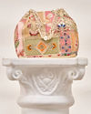 Mohey Women Beige Art Silk Bag with Sequin Work