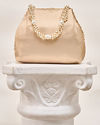 Mohey Women Beige Silk Bag with Cutdana and Sequin Work