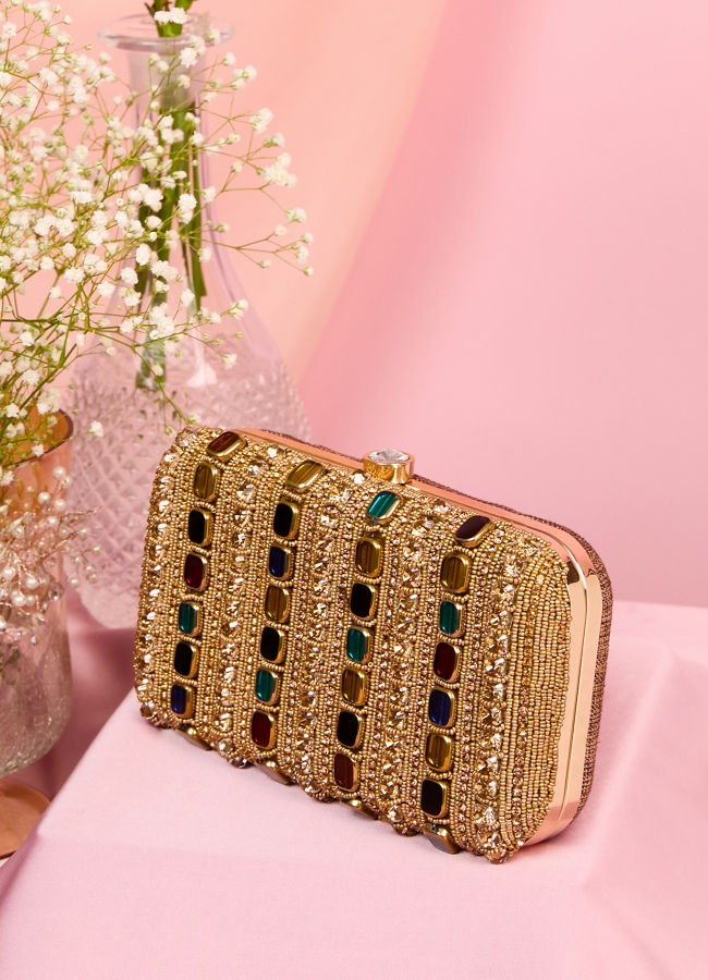 Mohey Women Fawn Festive Clutch Bag