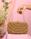 Mohey Women Beige Clutch Bag