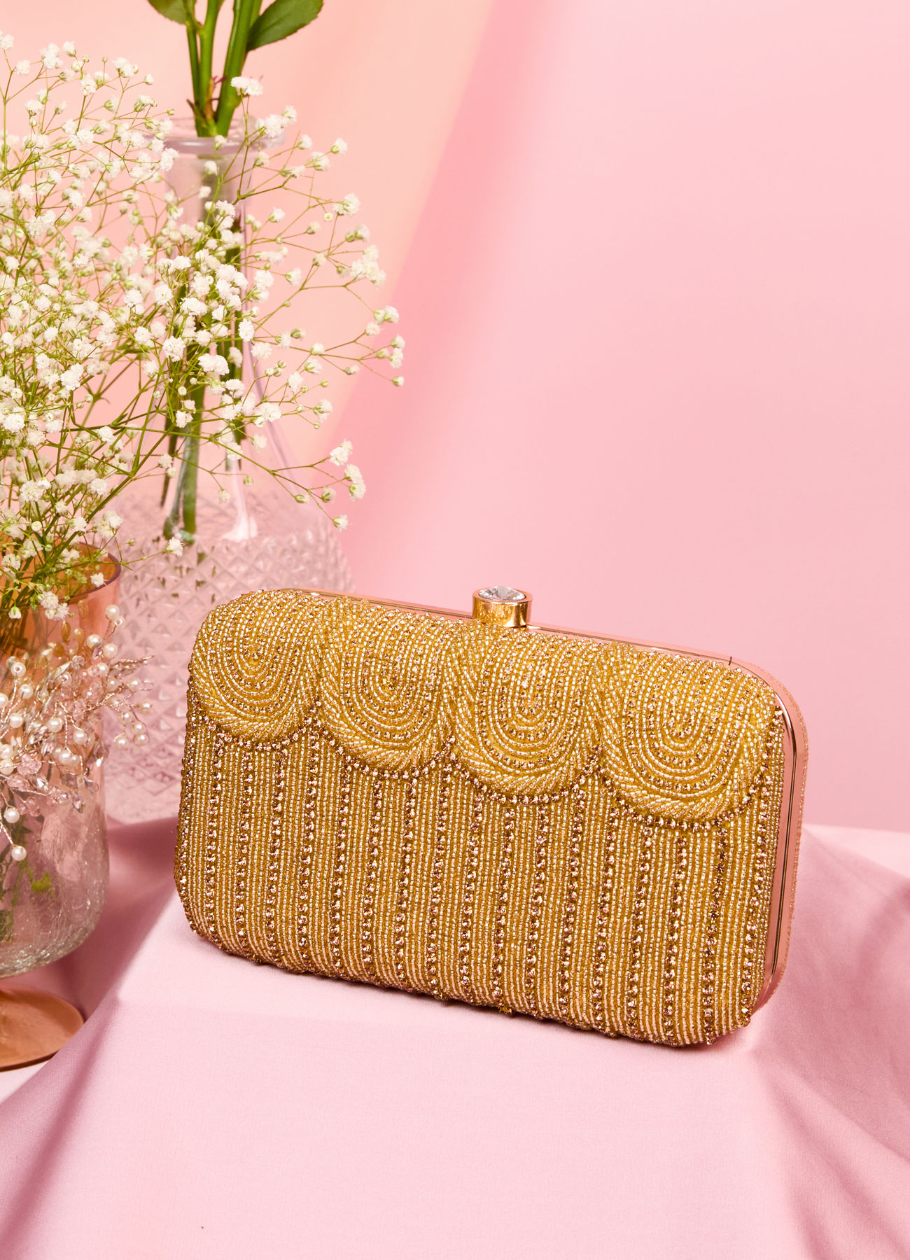 Mohey Women Fawn Art Silk Clutch Bag