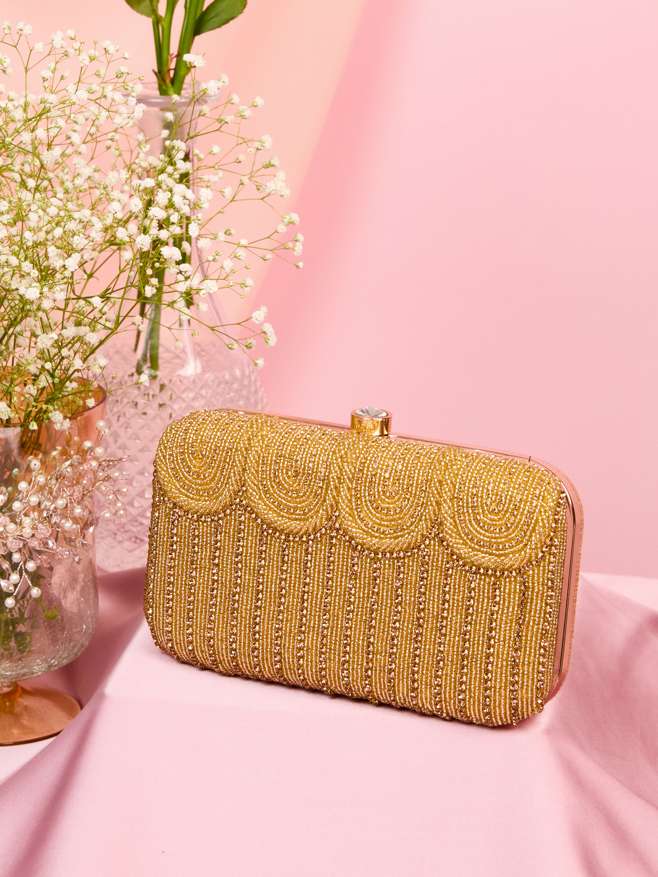 Mohey Women Fawn Art Silk Clutch Bag