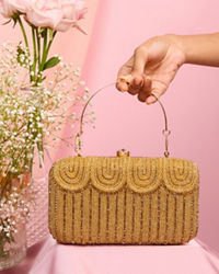 Mohey Women Fawn Art Silk Clutch Bag