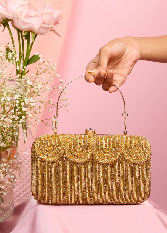 Mohey Women Fawn Art Silk Clutch Bag