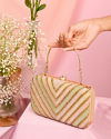 Mohey Women Beige Clutch Bag