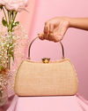 Mohey Women Beige Elegance Clutch Bag