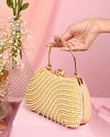 Mohey Women Beige Elegance Clutch Bag
