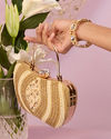 Mohey Women Elegant Beige Clutch Bag