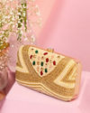 Mohey Women Beige Clutch Bag