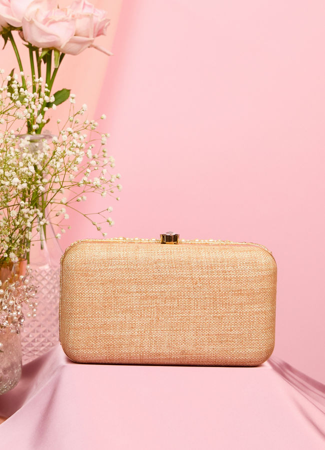 Mohey Women Beige Clutch Bag