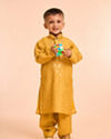 Manyavar Boys Mustard Hues Vibrant Kurta Pajama