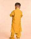 Manyavar Boys Mustard Hues Vibrant Kurta Pajama