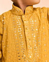 Manyavar Boys Mustard Hues Vibrant Kurta Pajama