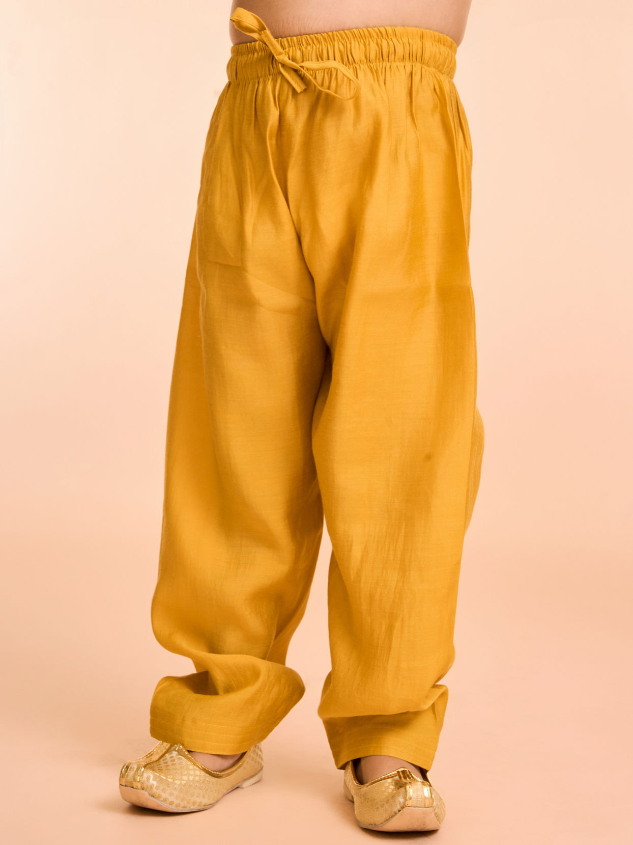 Manyavar Boys Mustard Hues Vibrant Kurta Pajama