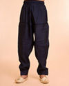 Manyavar Boys Elegant Dark Blue Kurta Pajama