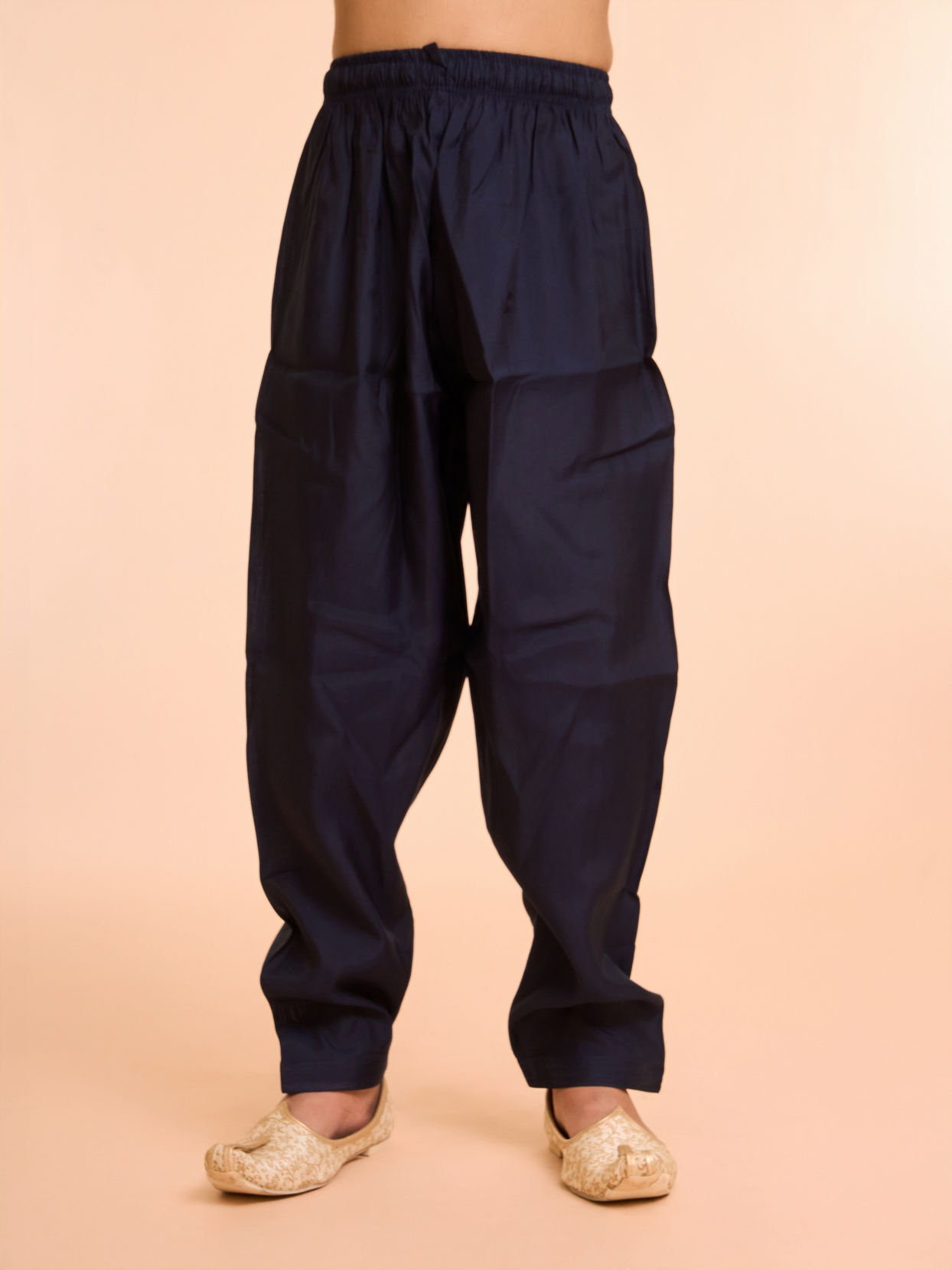 Manyavar Boys Elegant Dark Blue Kurta Pajama