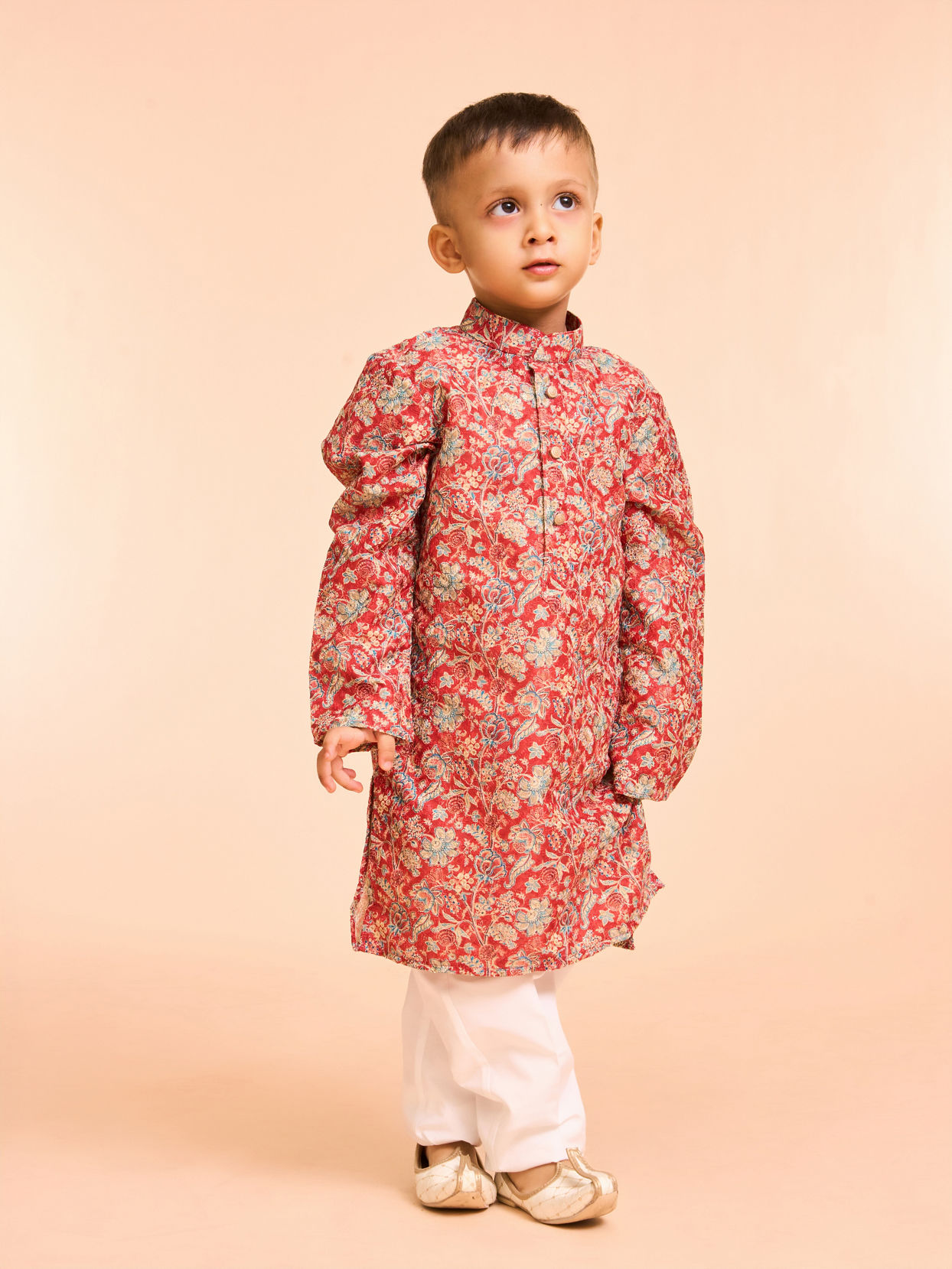 Manyavar Boys Rust Radiance Kurta Pajama