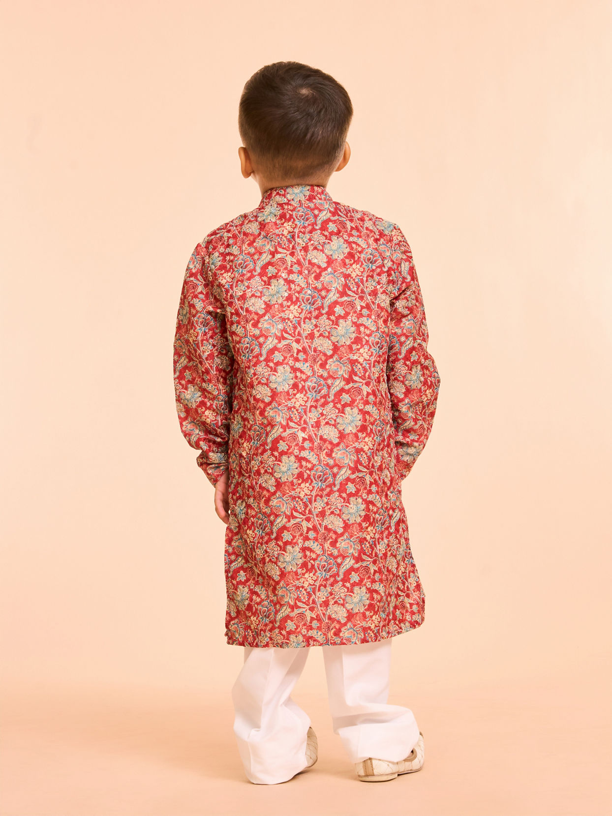 Manyavar Boys Rust Radiance Kurta Pajama