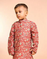 Manyavar Boys Rust Radiance Kurta Pajama