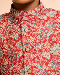 Manyavar Boys Rust Radiance Kurta Pajama