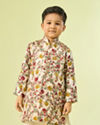 Manyavar Boys Cream Hued Kurta Dhoti