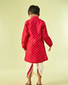 Manyavar Boys Radiant Rust Kurta Dhoti