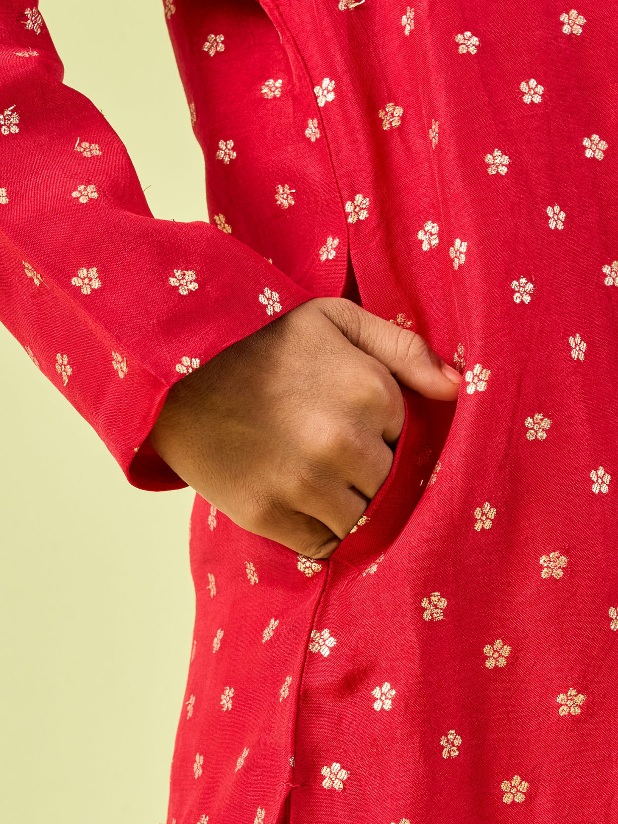 Manyavar Boys Radiant Rust Kurta Dhoti