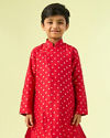 Manyavar Boys Radiant Rust Kurta Dhoti