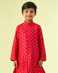 Manyavar Boys Radiant Rust Kurta Dhoti