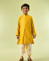 Manyavar Boys Radiant Yellow Kurta Dhoti