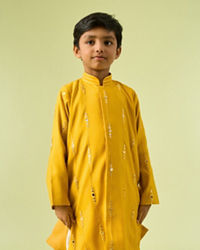 Manyavar Boys Radiant Yellow Kurta Dhoti