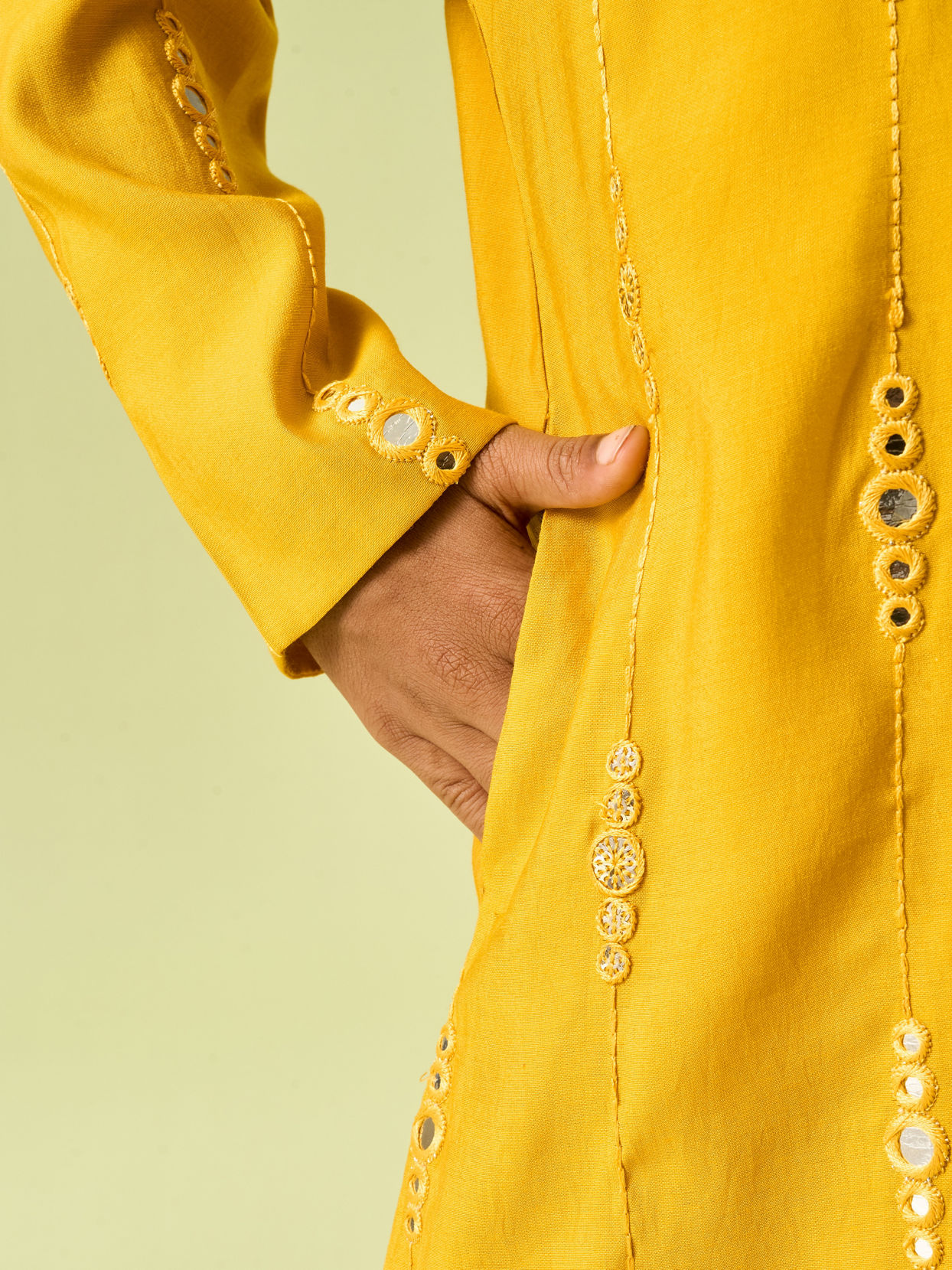 Manyavar Boys Radiant Yellow Kurta Dhoti