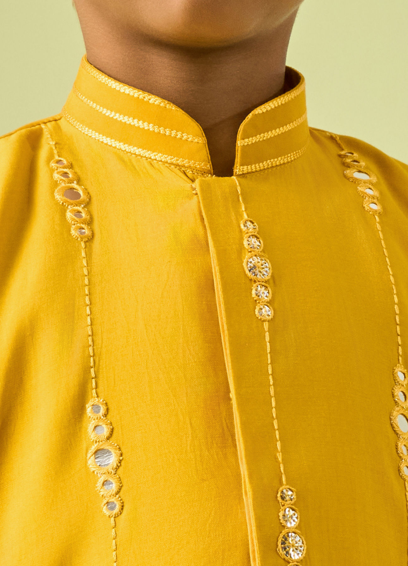 Manyavar Boys Radiant Yellow Kurta Dhoti